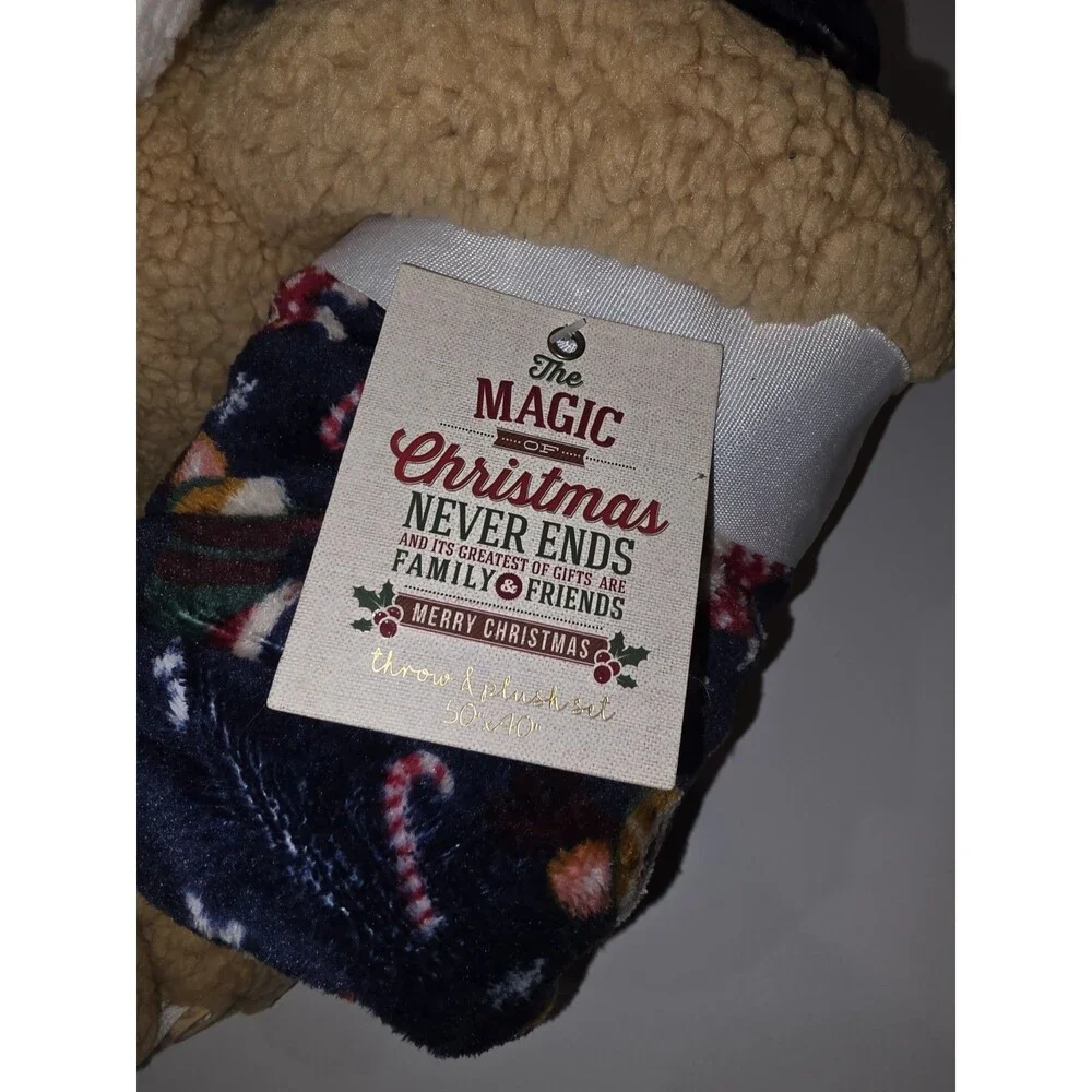 The Magic Of Christmas Bear And Throw Blanket